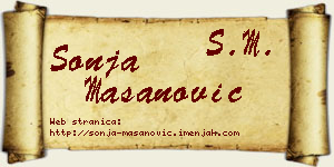 Sonja Mašanović vizit kartica
